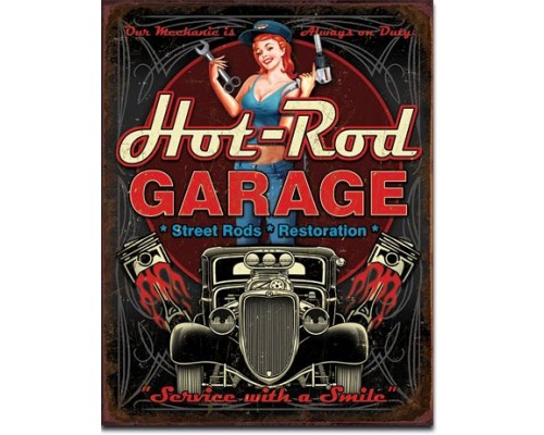 Enseigne en métal Hot-Rod Garage